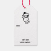 Kerstzwarte  kerstkerstkerstman cadeaulabel (Achterkant)