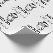 Kerstzwarte  kerstkerstkerstman cadeaupapier (Hoek)