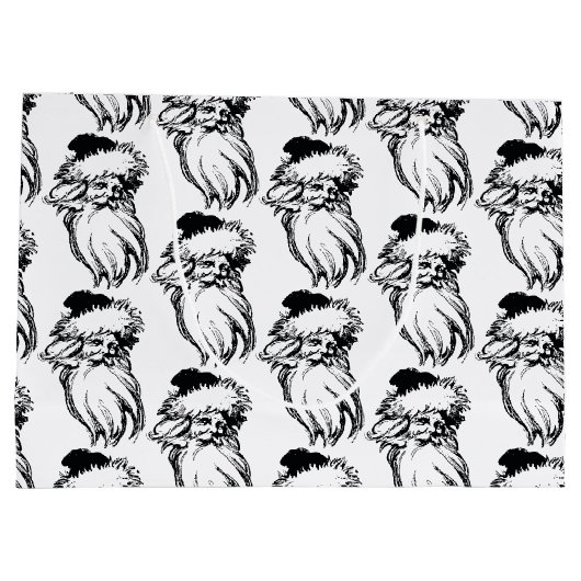 Kerstzwarte  kerstman groot cadeauzakje (Achterkant)