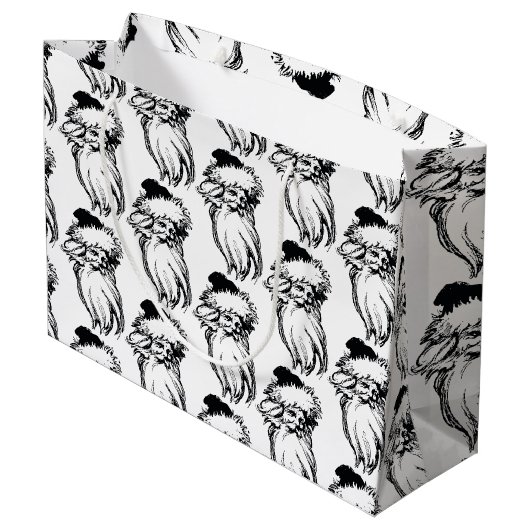 Kerstzwarte  kerstman groot cadeauzakje (Achterkant Gekanteld)