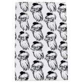 Kerstzwarte  kerstman medium cadeauzakje (Voorkant)