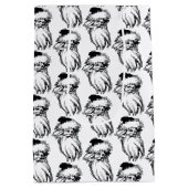 Kerstzwarte  kerstman medium cadeauzakje (Achterkant)