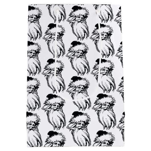 Kerstzwarte  kerstman medium cadeauzakje (Achterkant)