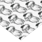 Kerstzwarte  kerstman tafelkleed (Gekanteld)