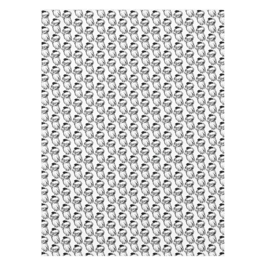 Kerstzwarte kerstman tafelkleed (Voorkant)