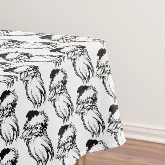 Kerstzwarte  kerstman tafelkleed (Voorbeeld)