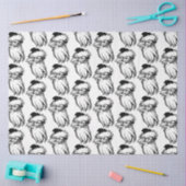 Kerstzwarte  kerstman tissuepapier (Craft)