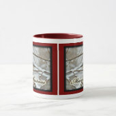 Kerstzwarte kippen in sneeuw mok (Midden)