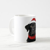 Kerstzwarte lab Holiday Dog Koffiemok (Voorkant links)