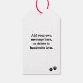 Kerstzwarte Labels met bulledog Cadeaulabel (Achterkant)