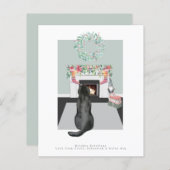 Kerstzwarte labrador Dog Fireplace Scene (Voorkant / Achterkant)