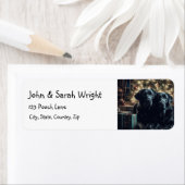 Kerstzwarte labrador Retriever Dog Etiket (Insitu)