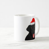 Kerstzwarte labrador Retriever Koffiemok (Voorkant rechts)