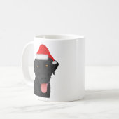 Kerstzwarte labrador Retriever Koffiemok (Voorkant links)