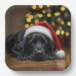 Kerstzwarte labrador Retriever Papieren Bordje