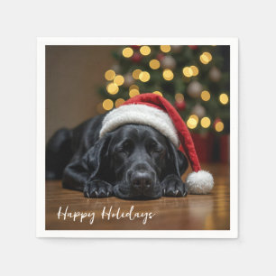 Kerstzwarte labrador Retriever Servet