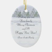 Kerstzwarte labrador Santa Keramisch Ornament (Achterkant)