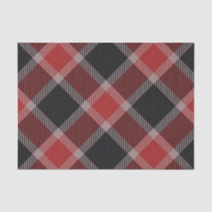 Kerstzwarte rode flannelvlecht tissuepapier