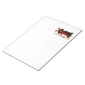 Kerstzwarte Speelgoed Poodle Dog gekleed als rendi Notitieblok (Schuin)