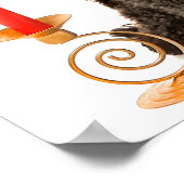 Kerstzwarte Speelgoed Poodle Dog gekleed als rendi Poster (Hoek)