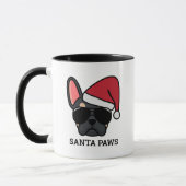 Kerstzwarte Tan French Bulldog Mok (Links)