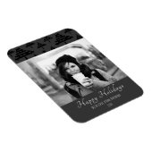 kerstzwarte witte, aangepaste feestdag fotokaart magneet (Rechterzijde)