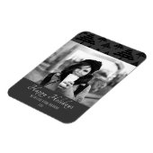 kerstzwarte witte, aangepaste feestdag fotokaart magneet (Linkerzijde)