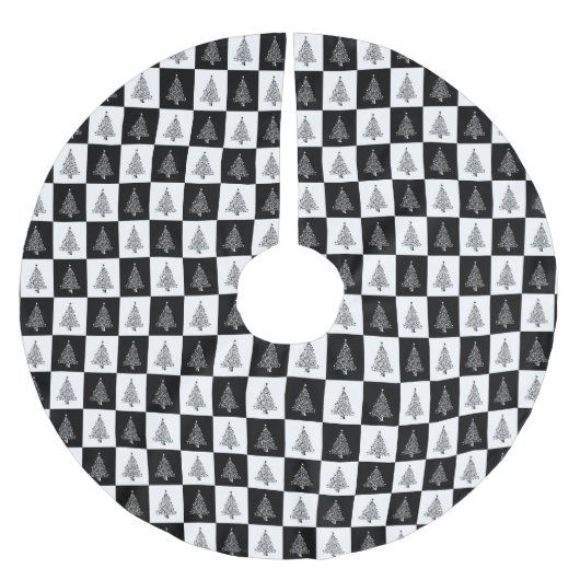 Kerstzwarte witte legante Feestdagen Kerstboom Rok (Voorkant)