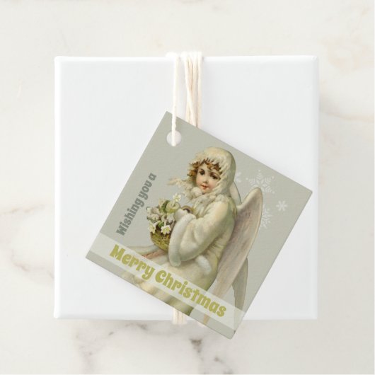 Kerstzweet Victoriaans winterengel CC1189 Bedankjes Labels (In situ)