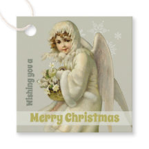 Kerstzweet Victoriaans winterengel CC1189