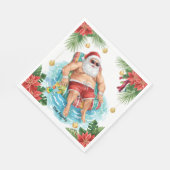 Kerstzwembadfeest met Sinterklaas Servet (Hoek)