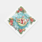 Kerstzwembadfeest met Sinterklaas Servet (Hoek)
