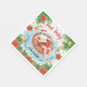 Kerstzwembadfeest met Sinterklaas Servet (Hoek)