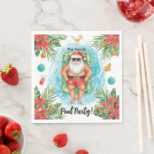Kerstzwembadfeest met Sinterklaas Servet (Insitu)