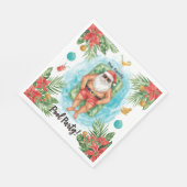 Kerstzwembadfeest met Sinterklaas Servet (Hoek)