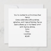 Kerstzwembadfeest uitnodiging (Achterkant)