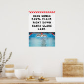 kerstzwemmen poster (Keuken)