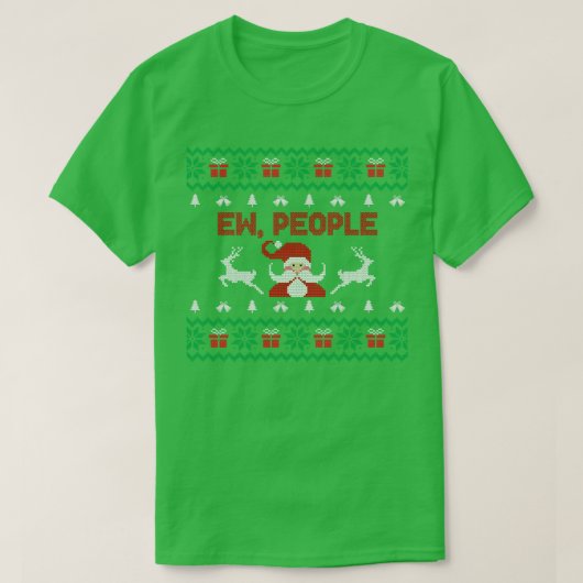 Kerstzweten Jonge mensen grappig Chri T-shirt (Design voorkant)
