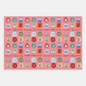 Kerstzweten met Koreaans en Engels Inpakpapier Vel (Voorkant 3)