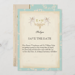  kersub boek met de titel bleek blue Wedding Save The Date