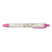 Kersverse harten Vlinders Kerstmis Zwarte Inkt Pen (Bodem)