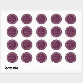 Kersverse Kerst Script Fonetisch Lichtgevende Lich Ronde Sticker (Vel)