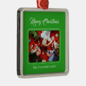 Kersverse Kerstmis Rode Foto Ornament (Rechts)