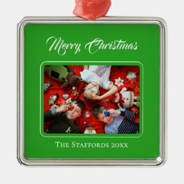 Kersverse Kerstmis Rode Foto Ornament
