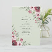 Kersverse Muntbladige Eucalyptus Bruiloft Kaart (Staand voorkant)