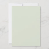 Kersverse Muntbladige Eucalyptus Bruiloft Kaart (Achterkant)