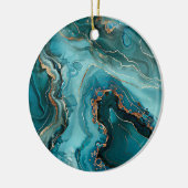Kersversiering van Teal Agaat Keramisch Ornament (Links)