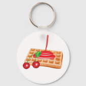 Kerswaffelontbijt met siroop sleutelhanger (Voorkant)
