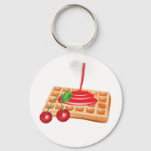 Kerswaffelontbijt met siroop sleutelhanger (Achterkant)