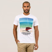 Kerteminde North Beach Denemarken Reisposter T-shirt (Voorkant volledig)